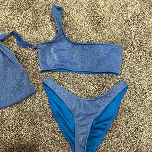 Triangl small swimsuit! Perfect condition! Sparkly blue